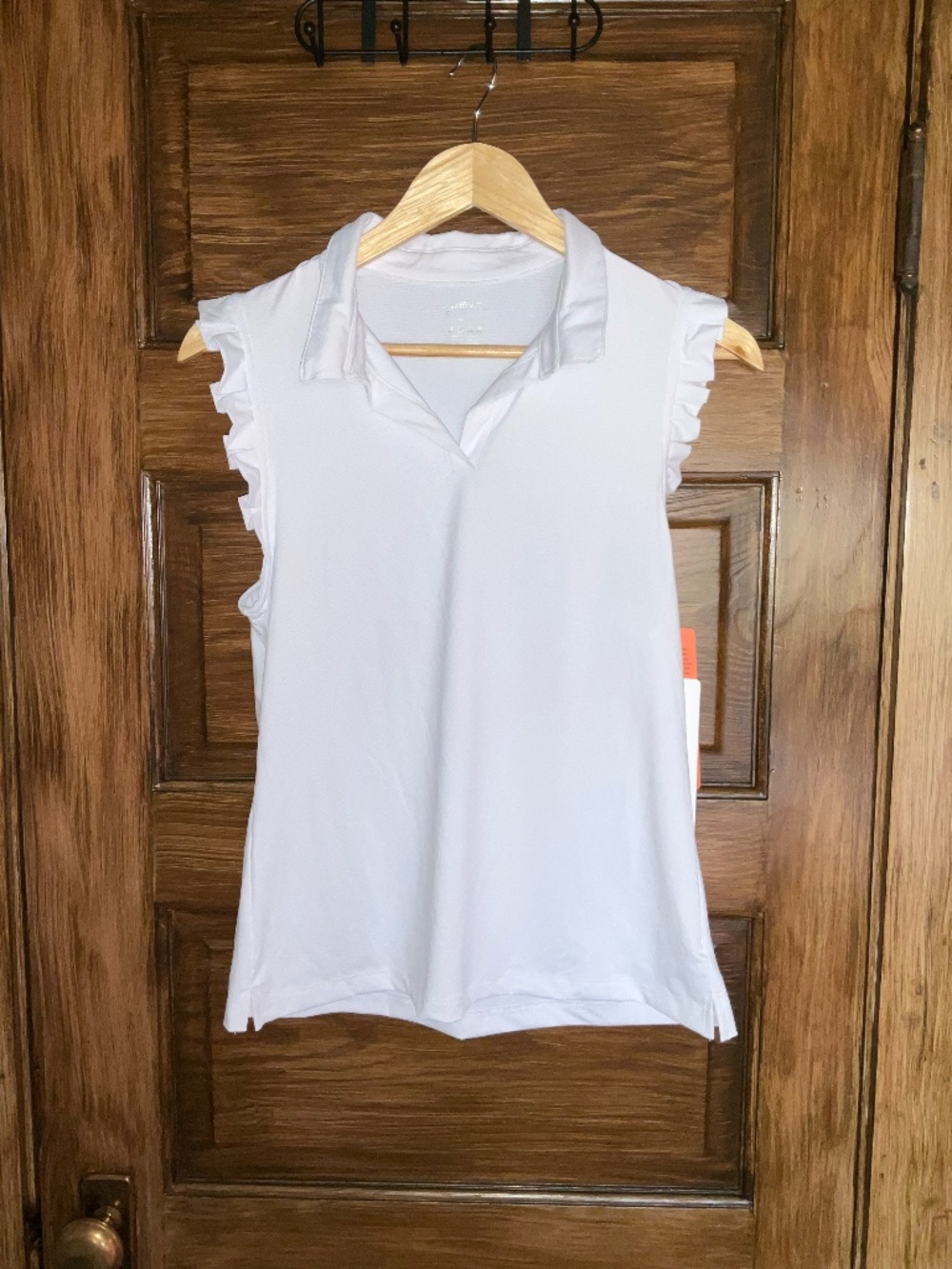 Gottex Ruffle Golf Polo White Medium